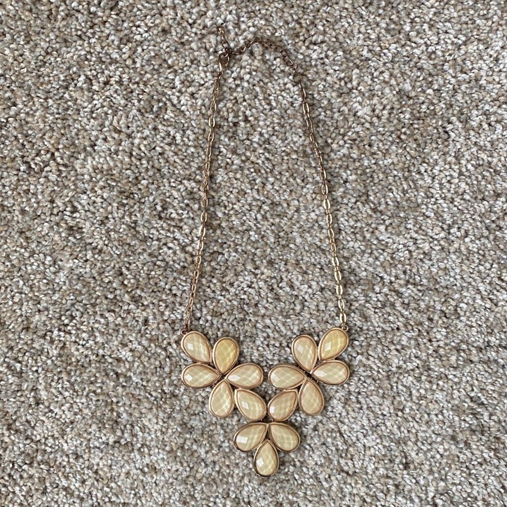 Flower Petal Bib Necklace